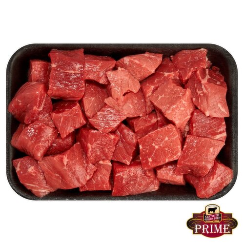 Certified Angus Prime Beef Chuck Stew, Boneless, Average Weight 1 lb Pack