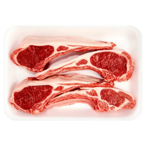 Fresh American Lamb Rib Chops, Bone In, Average Weight 1 lb Pack