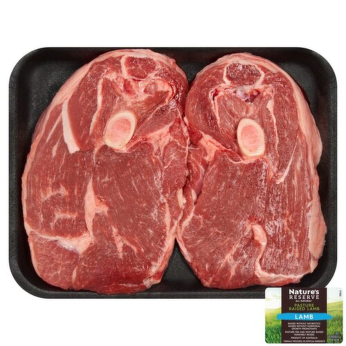 Nature's Reserve Lamb Leg Steak, Bone In, Average Weight 1.25 lb Pack