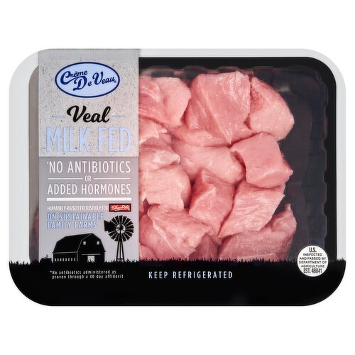 Crème De Veau Veal Stew, Boneless, Average Weight 1 lb Pack