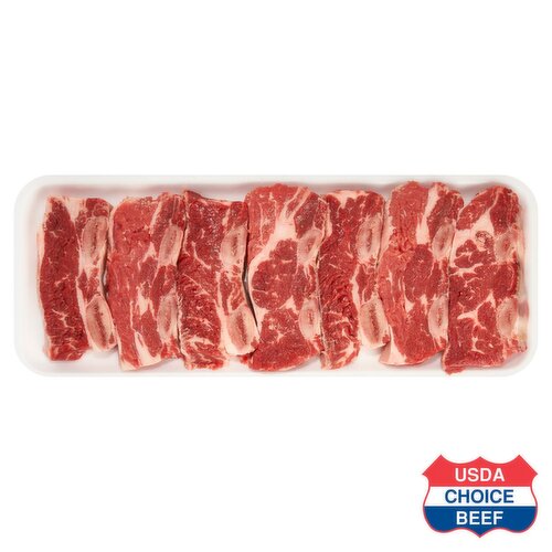 USDA Choice Beef Flanken Ribs, Bone In, Average Weight 1.25 lb Pack