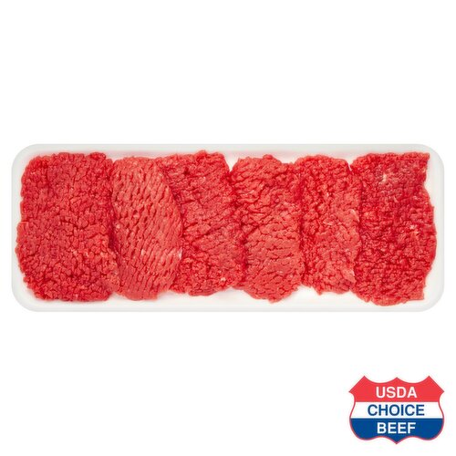 USDA Choice Beef Round Cubed Steaks, Boneless, Average Weight 1.25 lb Pack