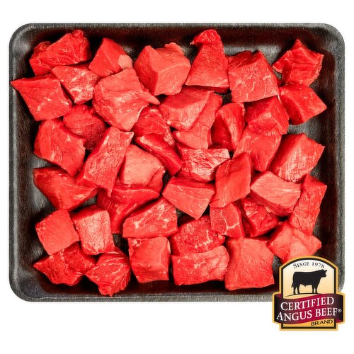 Certified Angus Beef Round Cubes, Boneless, Family Pack, Average Weight 3 lb Pack