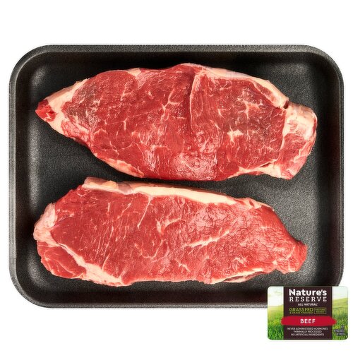 Natures Reserve Beef Loin New York Strip Steak, Boneless, Thin Sliced, Average Weight 1.25 lb Pack