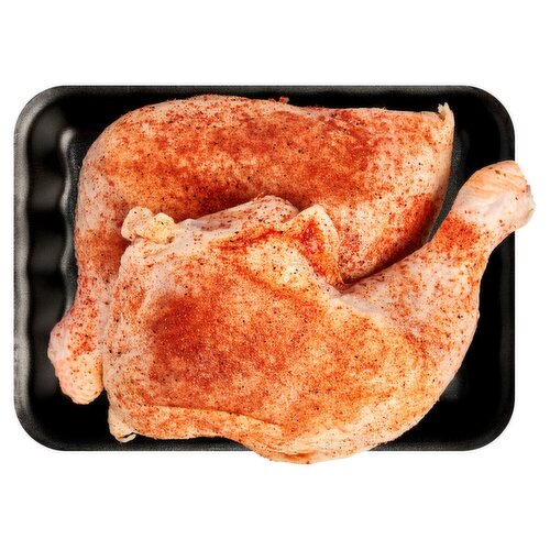 Fresh Ready To Cook, Seasoned Chicken Leg Quarters, Bone In, Average Weight 1.25 lb Pack