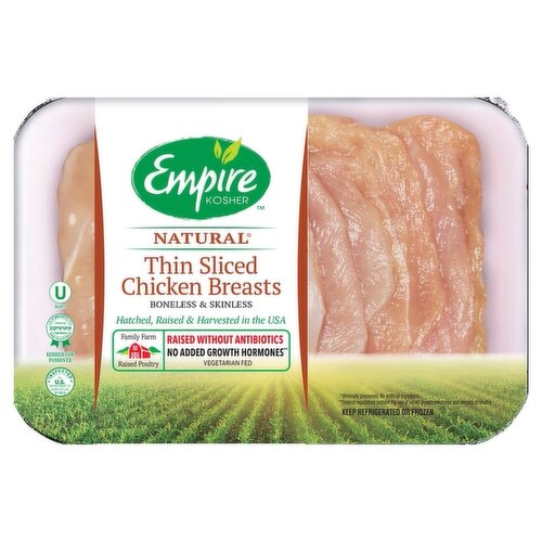 Empire Kosher Boneless & Skinless Thin Sliced Chicken Breasts