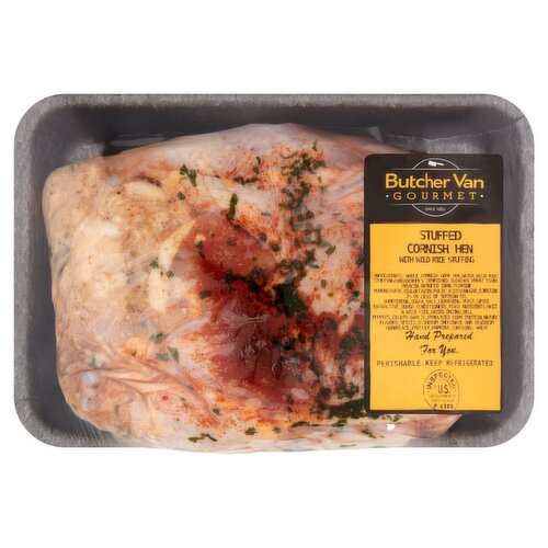 Butcher Van Gourmet Stuffed Cornish Hen with Wild Rice Stuffing
