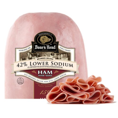 Boar's Head Branded Deluxe Water Added 42% Lower Sodium Ham