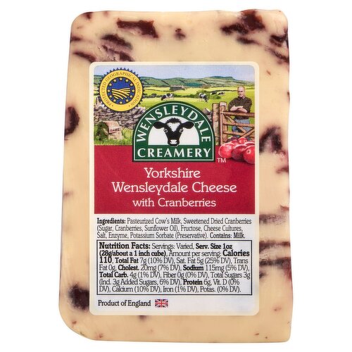 Wensleydale Creamery Cheese with Cranberries