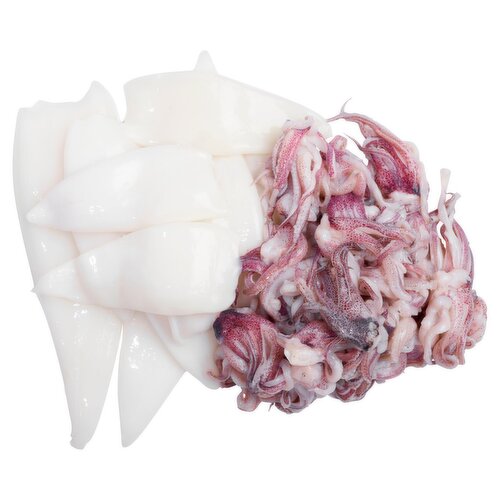 Fresh Cleaned Squid, Tubes and Tentacles