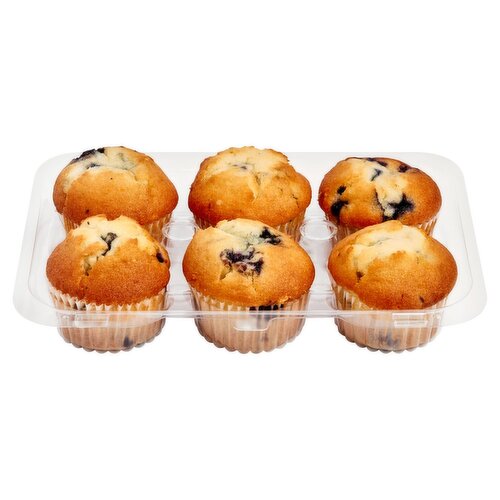 Store Baked Blueberry Muffins, 6 ct, 15 oz