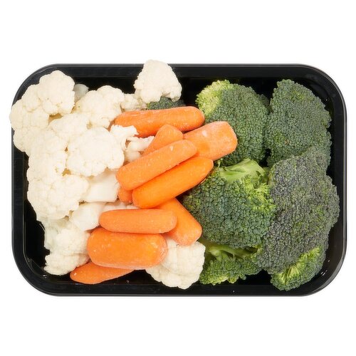 Pre Cut Broccoli, Carrots & Cauliflower, 1 pound