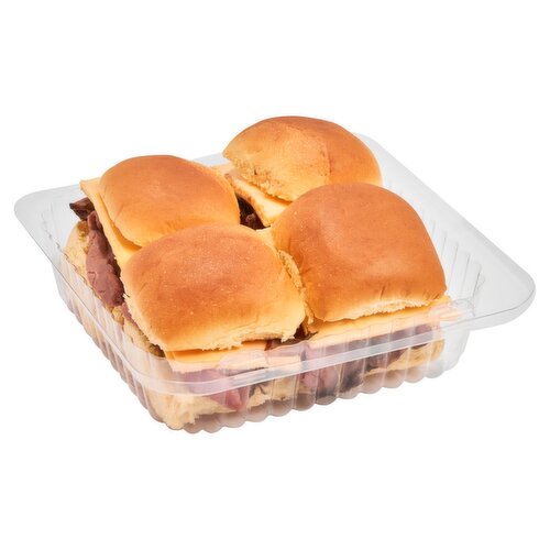 4 Roast Beef And Cheese Finger Sandwiches