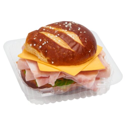 Pretzel Roll Ham & Cheese