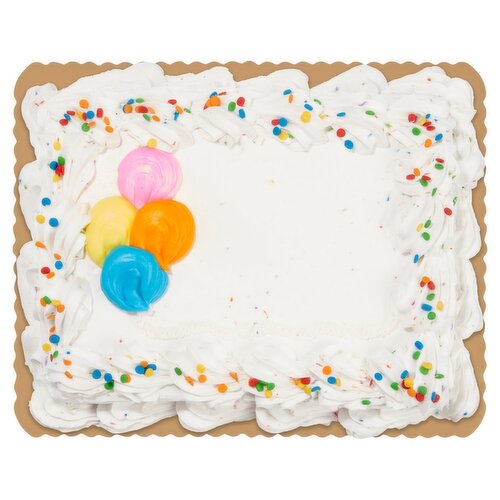 1/8 Sheet Occasion Funfetti Cake with Funfetti Bettercreme