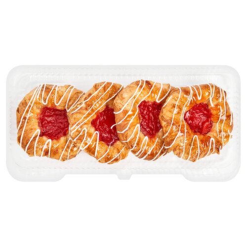 Raspberry Crown Danish, 4 Pack