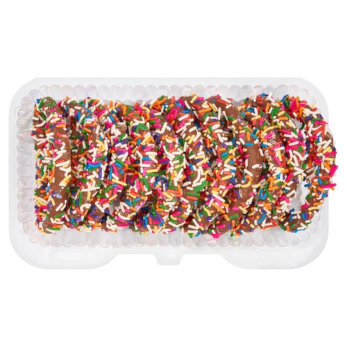 Milk Chocolate Covered Pretzels with Sprinkles