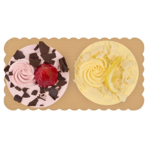 Duo, Petite Strawberry Creme and Lemon Creme Cake, 25 oz, 5in