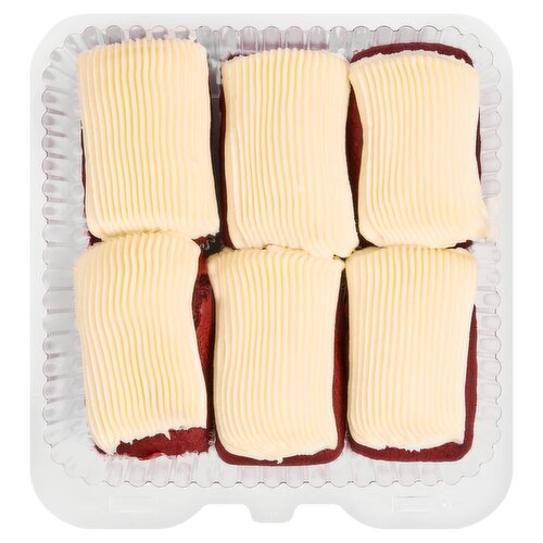 Mini Red Velvet Cake with Cream Cheese Icing, 6 Pack