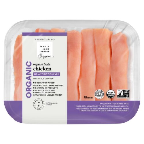  Wholesome Pantry Organic Fresh Chicken Boneless Skinless Breast Strips