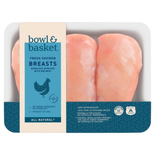 Bowl & Basket Boneless Skinless Fresh Chicken Breasts with Rib Meat