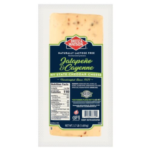 Dietz & Watson Jalapeno & Cayenne Cheddar Cheese