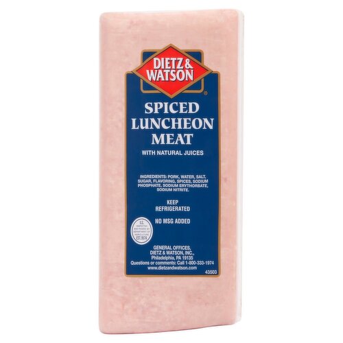 Dietz & Watson Spiced Luncheon Meat