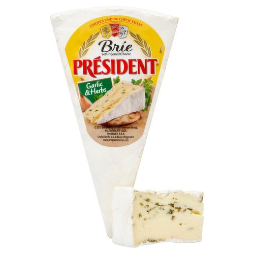 President Brie Cheese with Garlic & Herbs