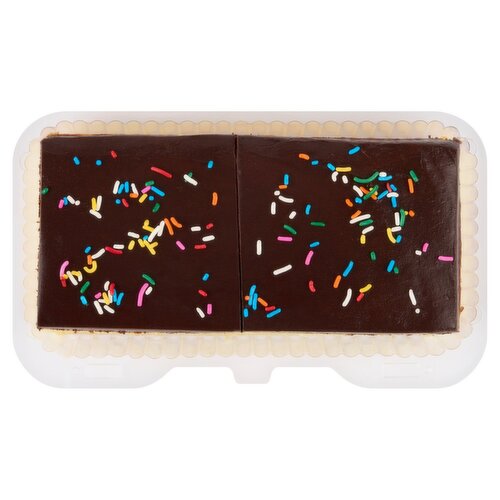 2 Pack Golden Cake Squares with Fudge Icing