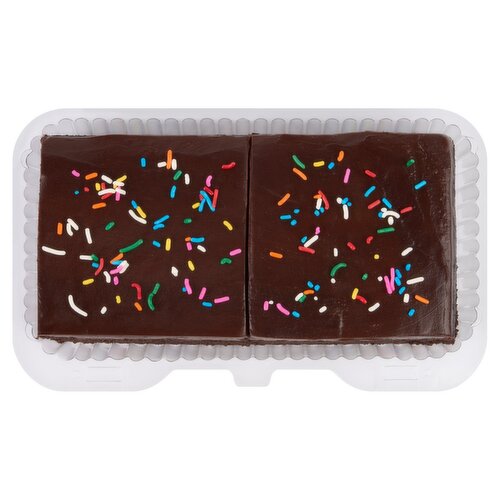 2 Pack Chocolate Cake Squares with Fudge Icing
