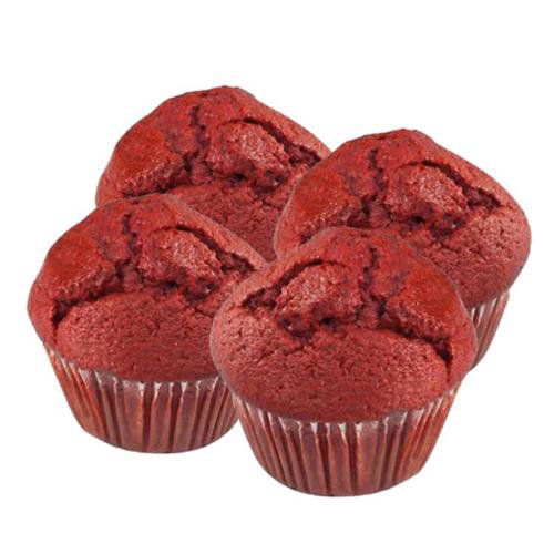 Fresh Bake Shop Puffin Muffins - Red Velvet, 4 Pack, 20 oz