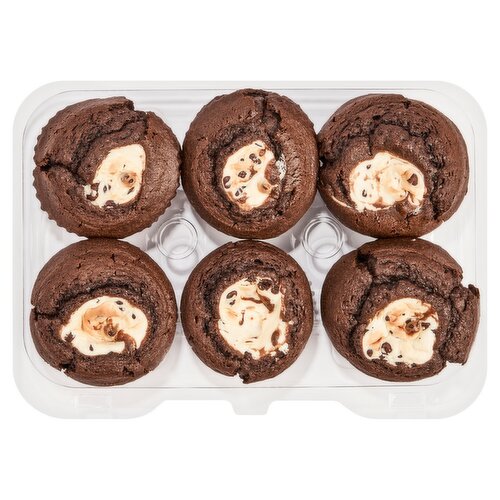 6 Pack Black Bottom Muffins