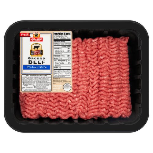 Prepacked Certified Angus Beef 85% Lean Ground Beef, 1.3 pound