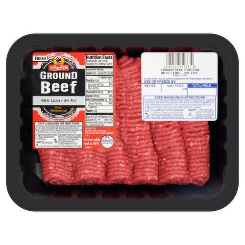 Prepacked 96% Lean Ground Beef, 1.3 pound