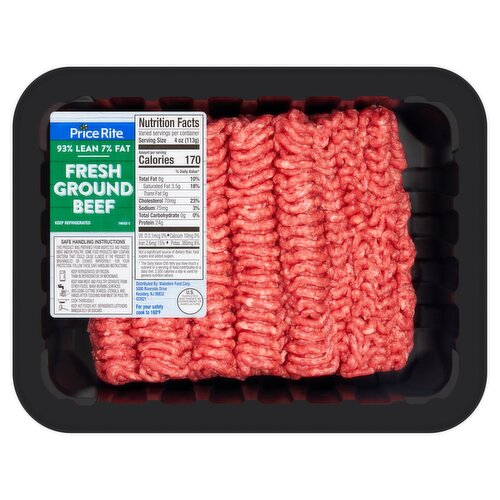 PriceRite 93% Lean, 7% Fat Ground Beef