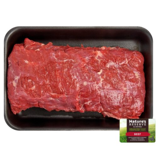 Nature's Reserve Grass Fed Beef Skirt Steak, Boneless, Average Weight 1 lb Pack