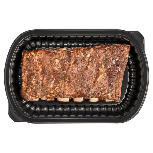 Store Prepared Half Rack Smoked BBQ Ribs - Sold Cold