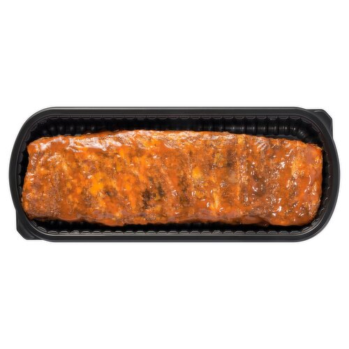 Store Prepared Smoked Buffalo BBQ Ribs, Full Rack - Sold Cold, 24 oz