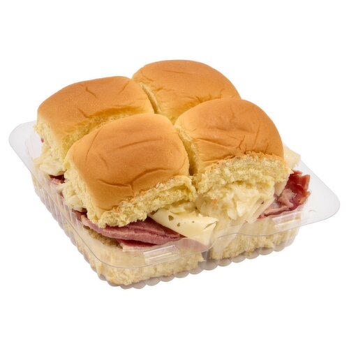 Store Prepared Corned Beef Finger Sandwiches, 4 Pack - Sold Cold, 6.5 oz
