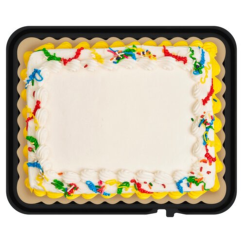 1/8 Sheet Yellow Layer with Vanilla Icing