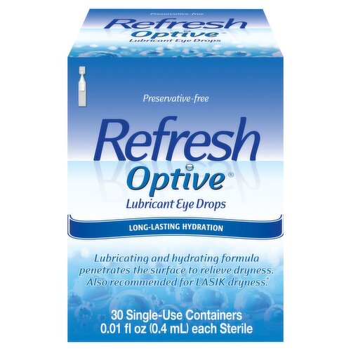 Refresh Optive® Lubricant Eye Drops Non-Preserved Tears, 0.01 fl oz (0.4mL) each Sterile