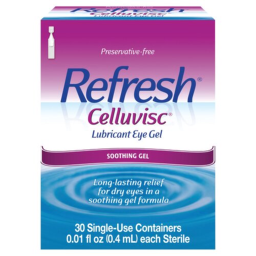 Refresh® Celluvisc® Lubricant Eye Gel Non-Preserved Tears, 0.01 fl oz (0.4mL) each Sterile