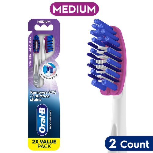 Oral-B Pro Whitening Toothbrushes, 2 Count