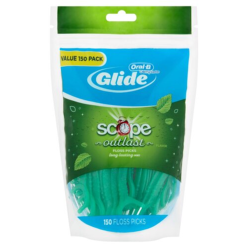 Oral-B Complete Glide + Scope Outlast Flavor Floss Picks Value Pack, 150 count