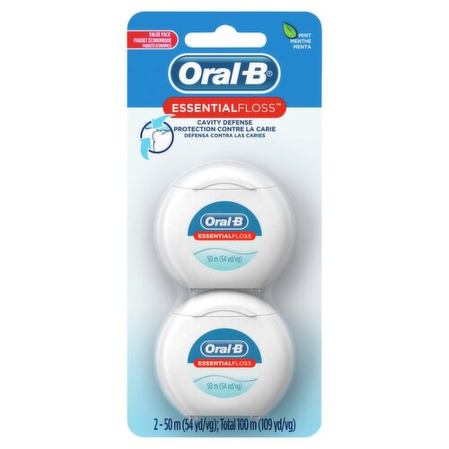 Oral-B Mint Cavity Defense Essentialfloss Value Pack, 2 count