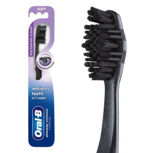 Oral-B Advanced Whitening Charcoal Toothbrush, Soft, 1 Count
