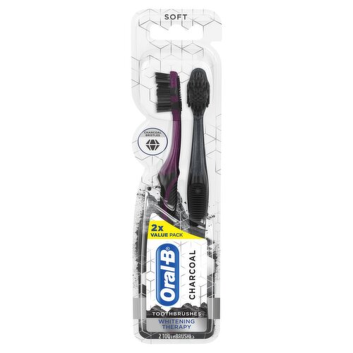 Oral-B Charcoal Soft Toothbrushes Value Pack, 2 count