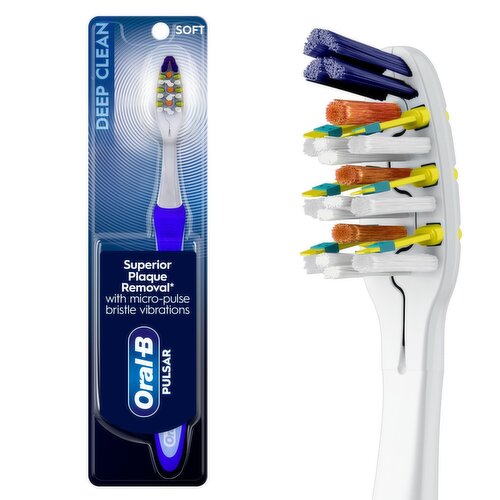 Oral-B Vibrating Expert Clean Pulsar Toothbrush, Vibrating Battery Toothbrush, Soft, 1 Count 