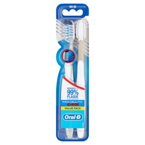 Oral-B Pro-Health All-In-One Soft Toothbrush Value Pack, 2 count