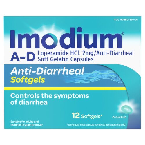 Imodium Anti-Diarrheal Softgels, 12 count